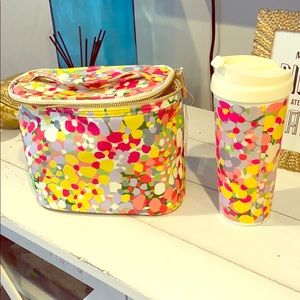 NWT Kate Spade Floral Dot Lunch Tote and Tumbler